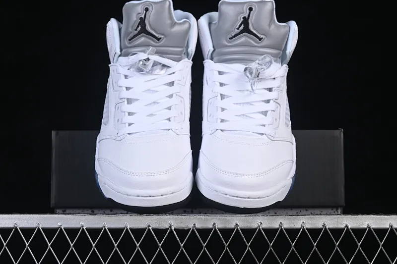 All categories Air Jordan Jordan series basketball shoes Air Jordan 5 Air Jordan 5 Retro "White Metallic" AJ5 Joe 5 Silver HQ7978-103